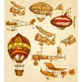 thumbnail image 3 of Ambesonne Aviation Duvet Cover Set, Vintage Baloons Planes, Twin, Sand Brown Mustard, 3 of 3