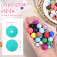 thumbnail image 2 of Uxcell 60 Pcs Cuentas de Silicona, Cuentas Redondas Focales de 15mm Color Caramelo a Granel para Llaveros Pulseras Collares Bolígrafos Suministros de Manualidades DIY, Azul Brillante, 2 of 7