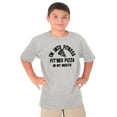 thumbnail image 5 of Fitness This Pizza Foodie Gym Workout Crewneck T Shirts Boy Girl Teen Brisco Brands XS, 5 of 6