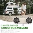 thumbnail image 3 of RV Shower Faucet, Dual-Handle Camper Shower Faucet with Acrylic Knobs, 4" RV Shower Valve Diverter, RV Outdoor Shower for RV, Camper Van, Outside and Inside Bathroom Shower (Milky White), 3 of 16