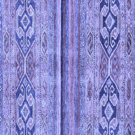 Ahgly Company Indoor Square Abstract Blue Modern Area Rugs, 3' Square