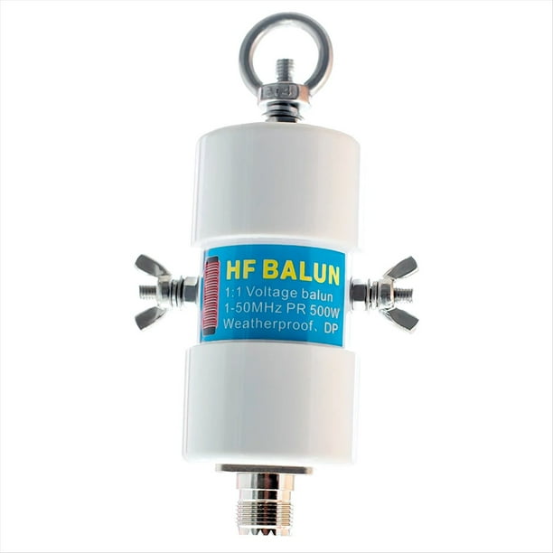 Balun HF Impermeable 1:1 de 500 W para Bandas de 160 M A 6 M (1,8 A 50 MHz) Antena de Corta Balun con Forma de V Invertida para Bricolaje A Prueba de Agua