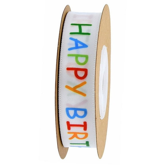 Homoyoyo  1 Roll Birthday Ribbons Assorted Color for Party Wrapping and DIY Projects