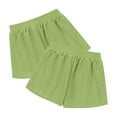 thumbnail image 5 of fatyb Women's 2 Pack Shorts Crossover Athletic Sports Running Shorts Workout Elastic Waist Casual Shorts, 5 of 7