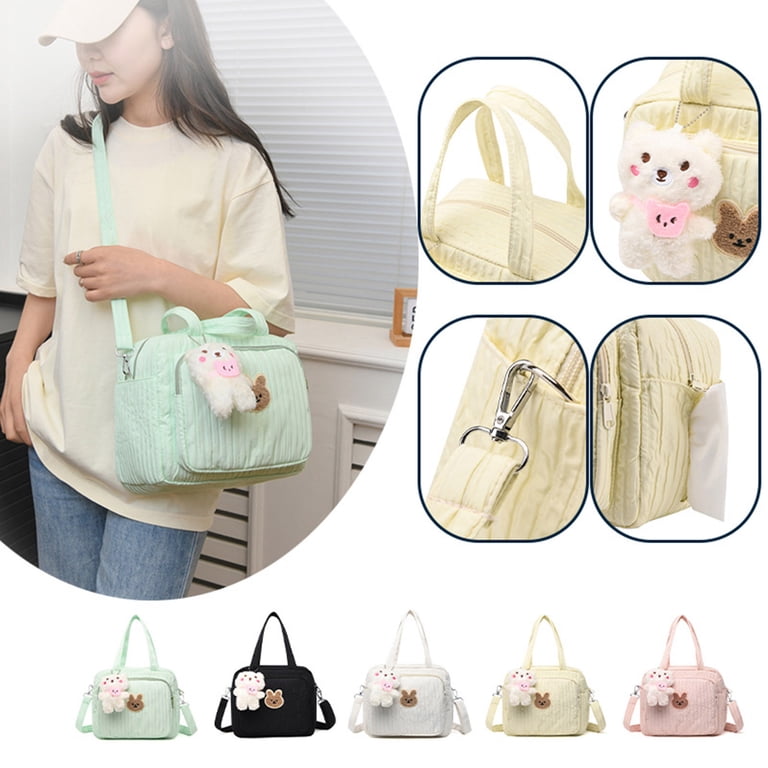 バッグ uou cute bag Lksixu Cute Tote Bag for Women, Wrinkle-Textured Design Handbag