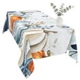 thumbnail image 2 of Blue Pumpkins Fall Table Cloth Waterproof Tablecloths, Thanksgiving Coastal Eucalyptus Leaves Tablecloth Dining Table Cover for Kitchen Party Tabletop Outdoor, Rectangle Tablecloth 54x108 Inch, 2 of 9