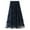 Q-Navy, variant on Lu's Chic Women's Tulle Midi Skirt Floral High Waisted Layered Mesh Formal Prom Party Pleated Summer Floral Elastic Waist Tea-length A-line Tutu Skirts Navy X-Small-Large