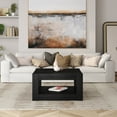 thumbnail image 5 of Evelyn&Zoe Hughes 32" Wide Square Coffee Table, Black Grain, 5 of 8