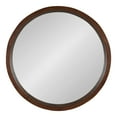 thumbnail image 4 of Kate and Laurel Hutton Round Decorative Modern Wood Frame Wall Mirror, 22 Inch Diameter, Walnut Finish, 4 of 6