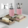 thumbnail image 4 of Bathroom Accessories Set 6 Piece Bath Ensemble Includes Soap Dispenser, Toothbrush Holder, Toothbrush Cup, Soap Dish for Decorative Countertop and Housewarming Gift (Blush pink-6pcs), 4 of 5