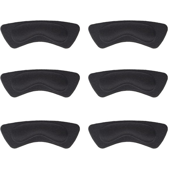 Heel Pads Cushion MICPANG Heel Protectors for Women and Men Soft Shoe Insert Grips Liner Self-Adhesive Foot Care, Black - 3 Pairs