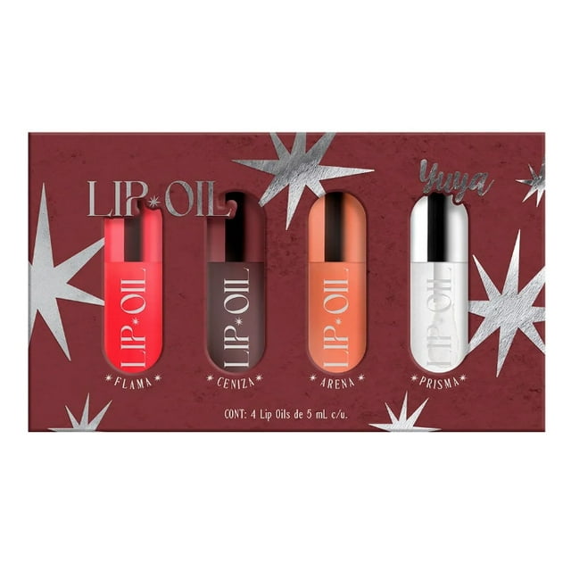 Yuya Lip Oil set 4 piezas Flama Ceniza Arena Prisma