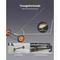 thumbnail image 5 of 24 Inch Pressure Washer Undercarriage Cleaner Stainless Steel Surface Cleaner 4000 Max PSI Angle Adjustment Gear 7 Spray Nozzles 2 Extended Wands for Driveway Patio Deck, 5 of 6