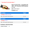 thumbnail image 2 of Idle Air Control Valve - Compatible with 1989 - 1991 Chevy V2500 Suburban 5.7L V8 1990, 2 of 2