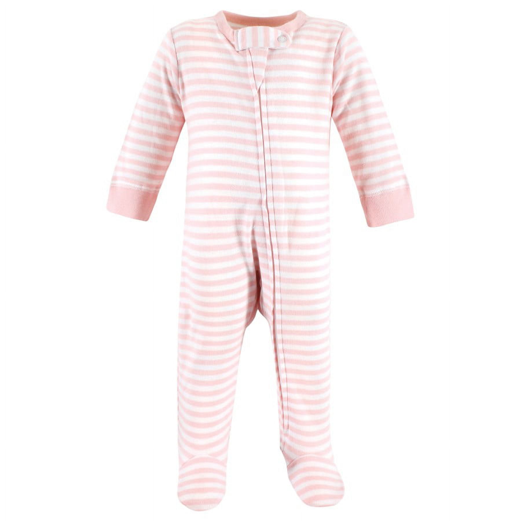 Touched by Nature Infant Girl Organic Cotton Sleep and Play, Girl Endangered Safari, Preemie