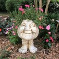 thumbnail image 4 of CAROOTU The Face Statue Planter Resin Funny Face Figurine Plant Pot Creative Art Spring Decorations Desktop Organizer, 4 of 5