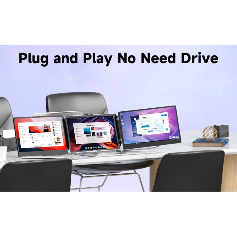KUKIRIN 14'' FHD Triple Monitor Extender, Portable for Travel