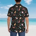 thumbnail image 6 of Balery Cute Rabbit And Flower Print Men's Hawaiian Shirts Short Sleeve Beach Shirt Relaxed Fit Vacation Button Down Shirts-Small, 6 of 9