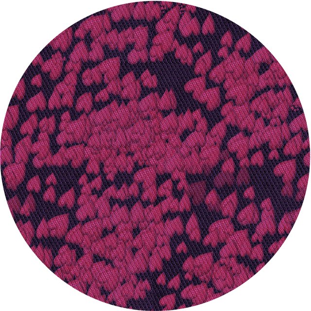 Ahgly Tapis Rond Lavable en Machine Intérieur Transitionnel Rouge Framboise, 3 Pieds Rond