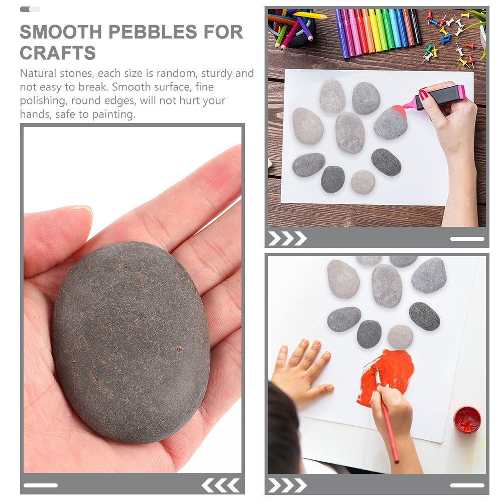 20 Pcs Rock Painting For Adults Kindness Stones Pebble Art Supplies Decorating Child Grey