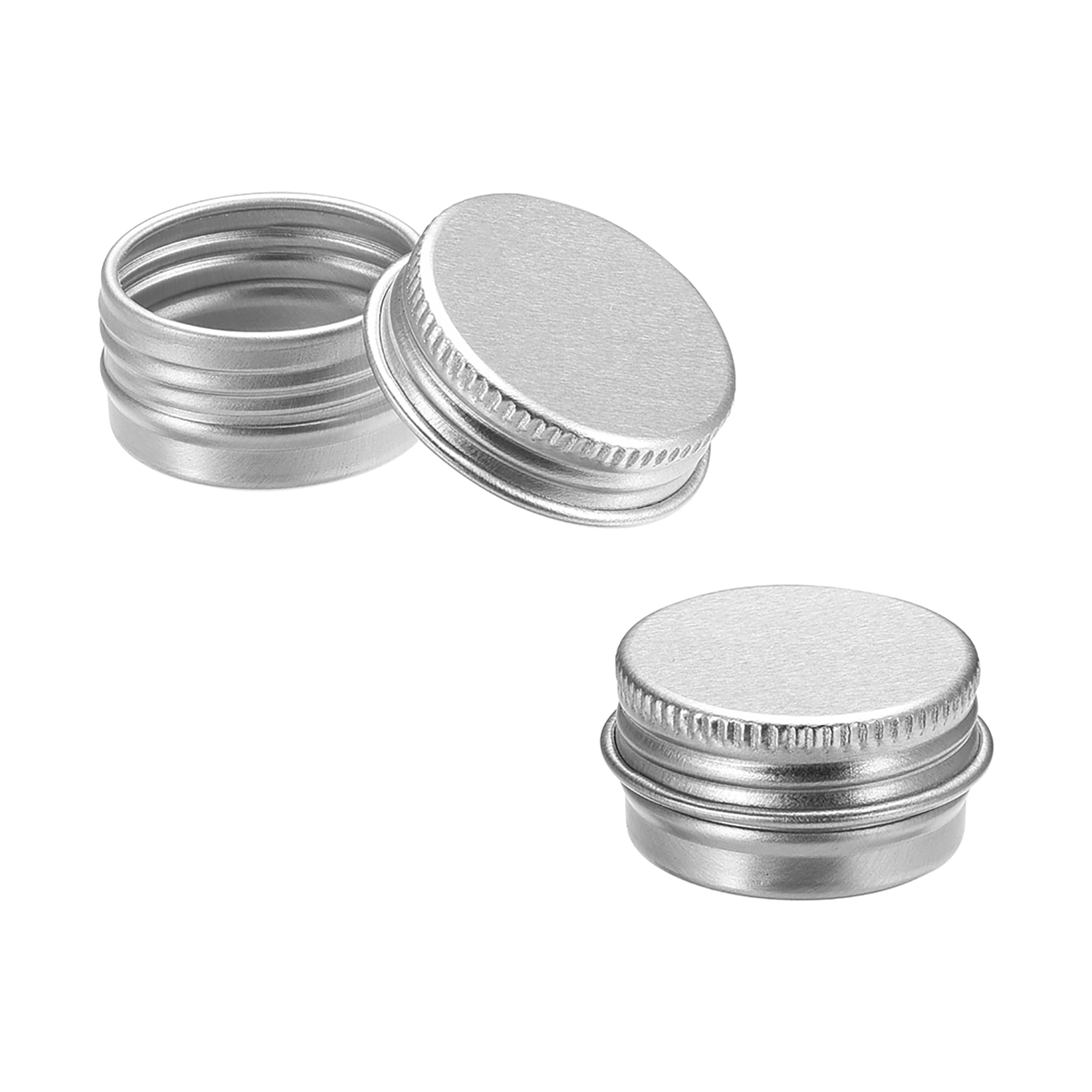 0.17 oz Round Aluminum Cans Tin Can Screw Top Metal Lid Containers 5ml