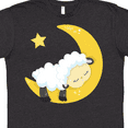 thumbnail image 4 of Inktastic Cute Sheep Sleeping On The Moon, White Sheep, Star T-Shirt, 4 of 5