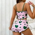 thumbnail image 4 of Xaqiouau Women Heart Print Pajama Set Cami Tank Top and Shorts 2 Piece Lounge Set Sleeveless Sleepwear Summer Casual Cute Outfit, 4 of 5