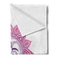 thumbnail image 2 of Sun Soft Flannel Fleece Throw Blanket, Vintage Floral Design Heavenly Bodies Oriental Celestial Elements, Cozy Plush for Indoor and Outdoor Use, 60" x 80", Purple Hot Pink White, by Ambesonne, 2 of 5