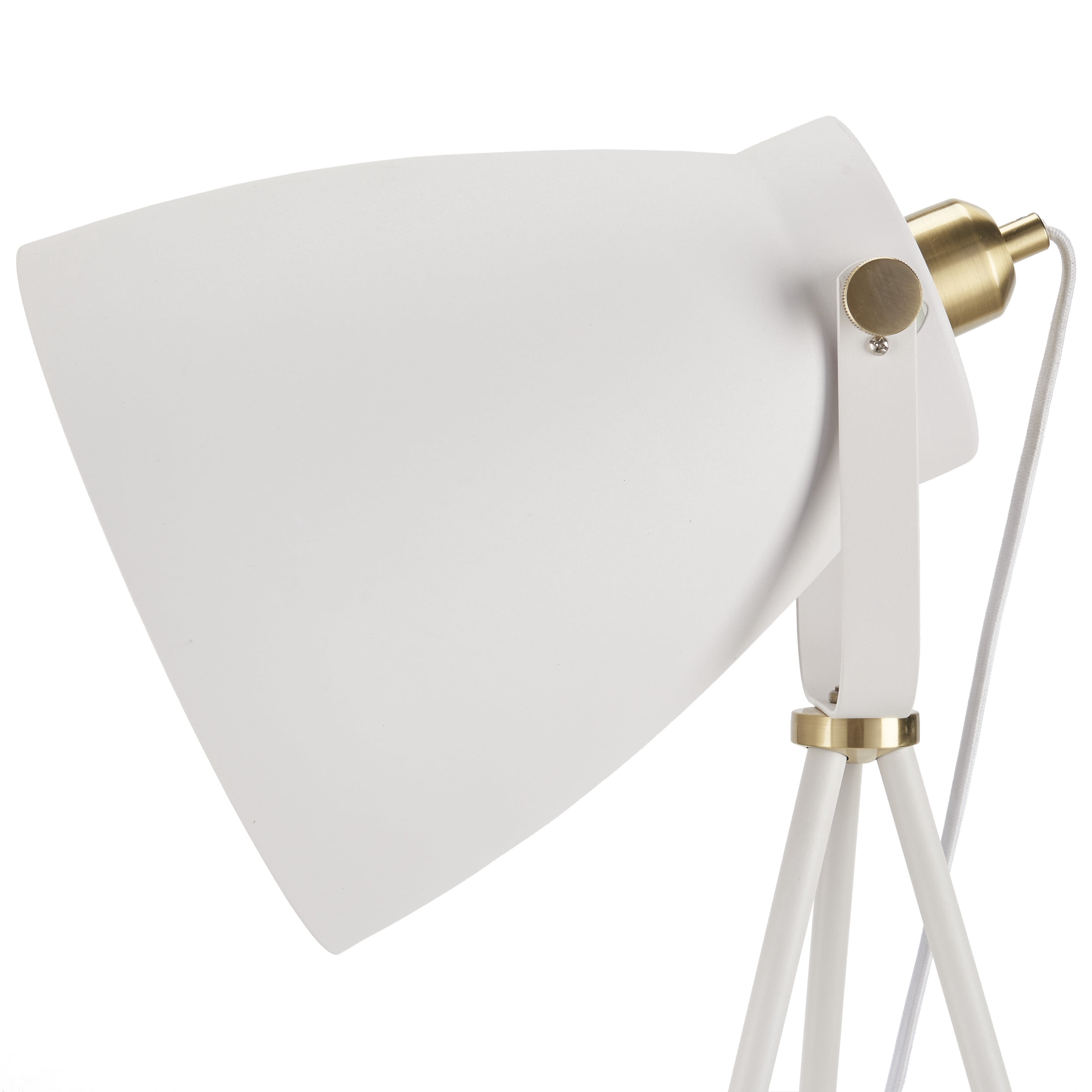 Nourison 57" Tripod Floor Lamp, Modern, Industrial, Transitional for Bedroom, Living Room, Office, White
