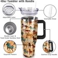 thumbnail image 2 of 40 oz Horse Tumbler With Handle and Straw, 40oz Insulated Stainless Horse Tumbler Coffee Travel Mugs Cup Water Bottle Horse Lovers Gifts for Women Girls, 2 of 6