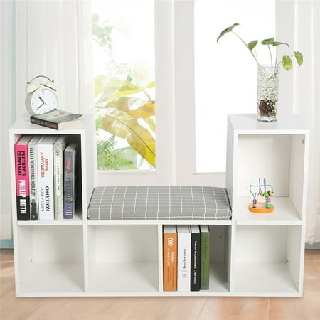 Eecoo Storage Shelf Bookcase Estink Wooden Multi Functional 6