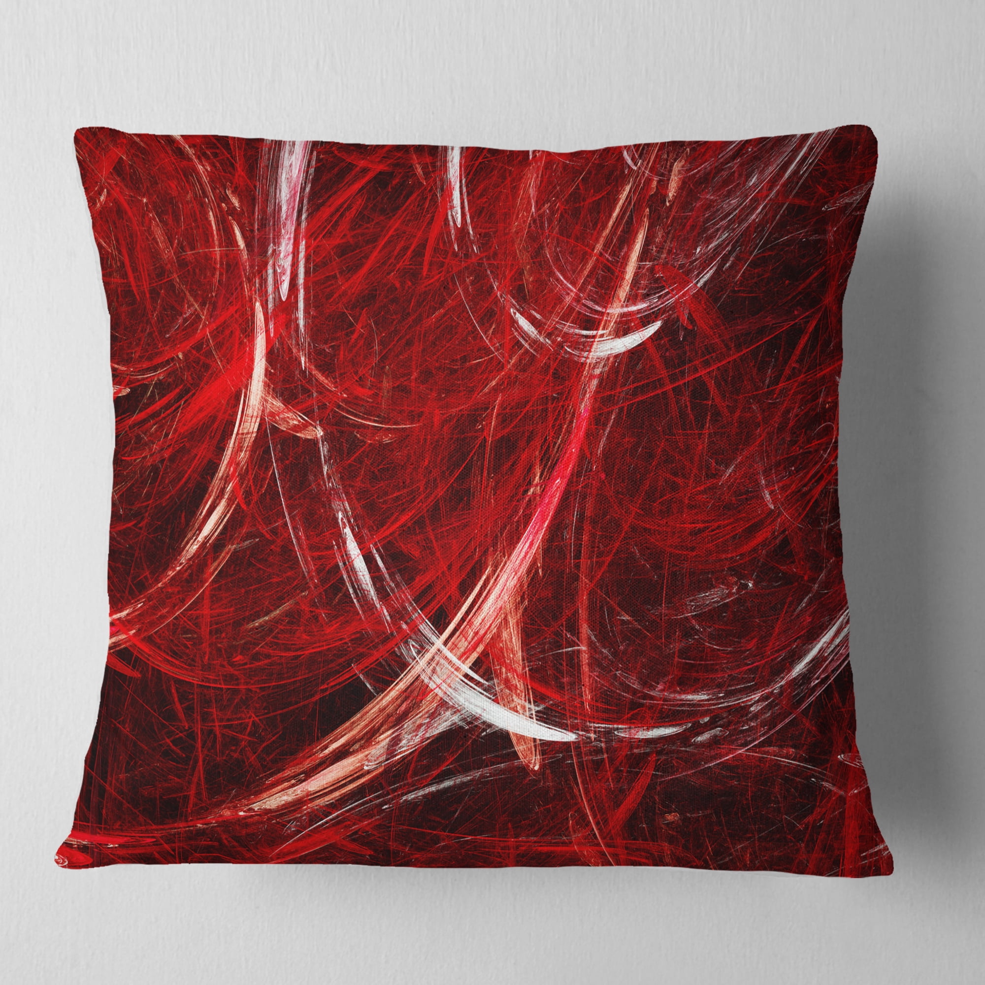 Designart Swirling Clouds - Abstract Throw Pillow - 16x16