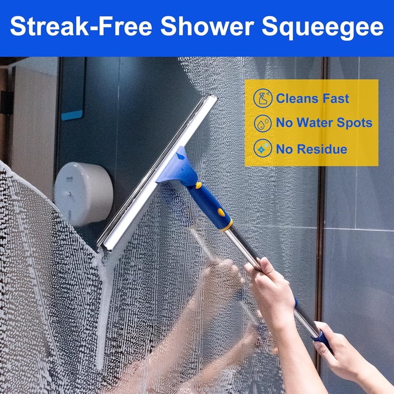 ITTAHO 14-Inch Shower Squeegee With Extendable Pole photo 7