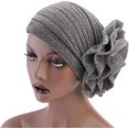 thumbnail image 5 of D-GROEE Shiny Flower Turban Shimmer Chemo Cap Hairwrap Headwear Beanie Hair Scarf, 5 of 7