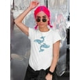 thumbnail image 2 of Cute Bllue Ethnic Whales T-Shirt Women -Image by Shutterstock, Female XX-Large, 2 of 4