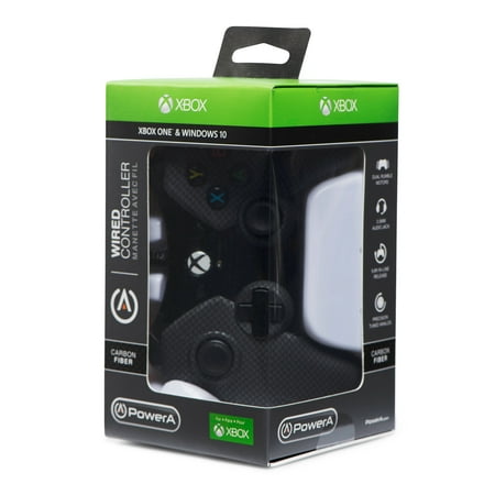 PowerA Xbox One, Wired Controller, Carbon Fiber Black, 1505533-01