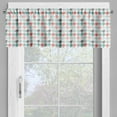 thumbnail image 4 of Ambesonne Abstract Valance & Curtain, Houndstooth Motifs, 55"x24", Dark Coral Mint Green, 4 of 6