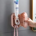 thumbnail image 3 of Wall Mounted Toothpaste Dispenser, 2 in 1 Toothpaste Dispenser Toothbrush Holder, Multi Functional Toothpaste Dispenser, with Super Sticky Suction Pad, 3 of 4