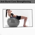 thumbnail image 4 of Exercise Ball for Yoga, Balance, Stability - Fitness, Pilates, Birthing, Flexible Seating-grey-65cm, 4 of 5