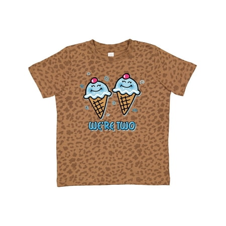 

Inktastic Ice Cream We re Two Twin Boys Gift Toddler Boy Girl T-Shirt