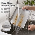 thumbnail image 4 of 11" Stainless Steel Baking Pan & Rack Set - 2 Piece Oven Tray for Roasting and Baking, 4 of 8