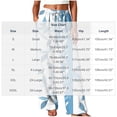 thumbnail image 4 of Yertdoel Pajama Pants Women Unisex Fashion Printed Elastic Waist Wide Leg Casual Sleep Pants Drawstring Comfy Lounge Bottoms with Pockets, 4 of 7