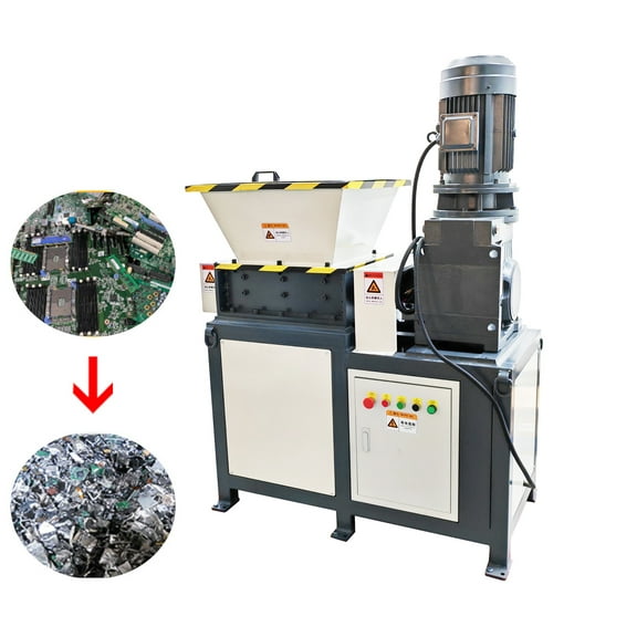Waste Scrap Metal Plastic Shredder 220V Wood Biomass Textile Glass Recycling Crushing Crusher Shredding Machine