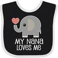 thumbnail image 3 of Inktastic Nana Loves Me for Grandkids Boys or Girls Baby Bib, 3 of 4