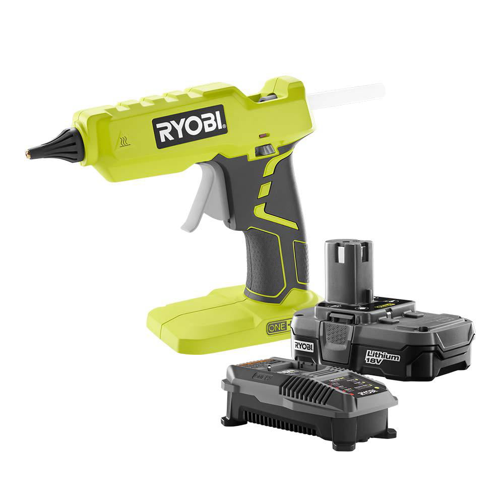 Ryobi 18 Volt One Lithium Ion Full Size Glue Gun Kit With One 1 3ah Battery And Charger P1906n Walmart Com Walmart Com
