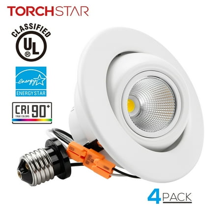 Led Eyeball Light Recessed Gimbal Directional Ceiling Light 5000k Daylight Pack Of 4