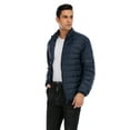 thumbnail image 4 of FANNYC Men's Packable Puffer Jacket Lightweight Casual Coat Winter Warm Down Bubble Coat Water-Resistant Windshield Outwear Jacket,Black/Blue, 4 of 7