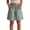 Green, variant on Breezora Women's Linen Cotton High Waist Casual Shorts Summer Breathable Loose Fit Beach Shorts With Pockets