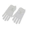 thumbnail image 3 of 1 Pair Girls Kids White Lace Faux Pearl Fishnet Gloves K1S3, 3 of 9