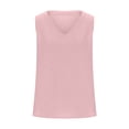 thumbnail image 4 of ZHUGeLI Women's Classic V-neck Collar Solid Color Sleeveless T-Shirt Tank Blouse Tops Up to 50% off Clearance, 4 of 6